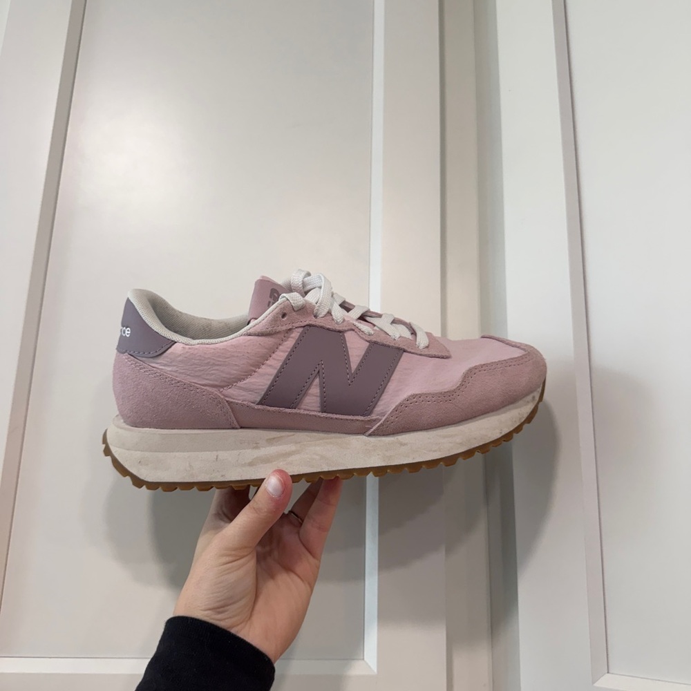 New Balance Women's Light Pink and Purple Sneakers